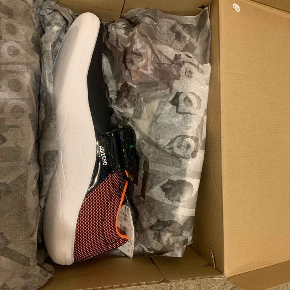 Brand new in box adidas discus/hamm track shoes